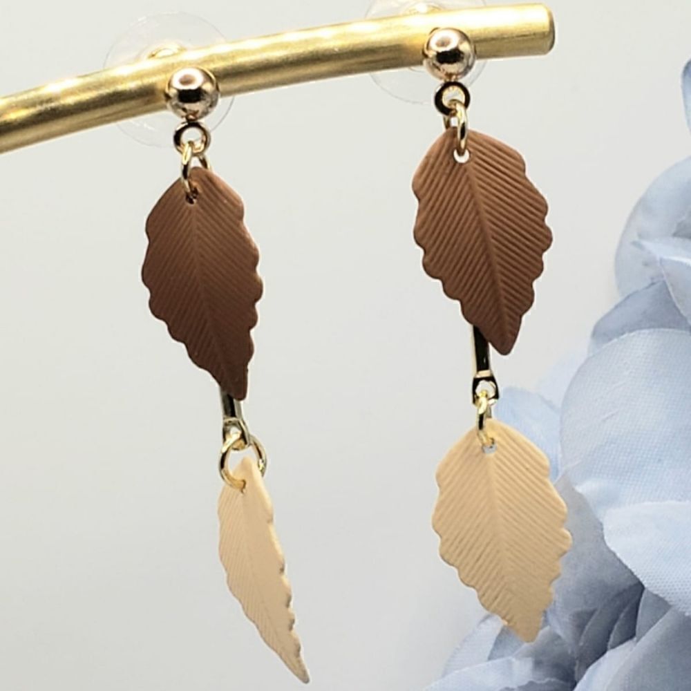 2/$20 Brand New Funny Leafs S925 Silver Earrings